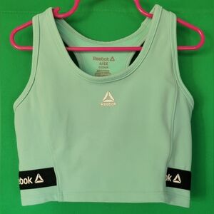 Reebok Girls Blue Dash Racerback Bralette Size 6 6x Training Active Sport Bra